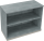 Regal endless, 2 Ordnerhöhen, 1.000 x 781 x 442 mm, silber/beton