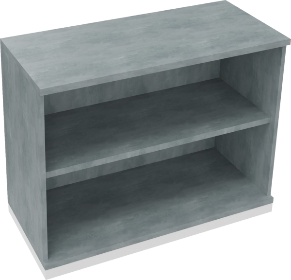 Regal endless, 2 Ordnerhöhen, 1.000 x 781 x 442 mm, weiß/beton