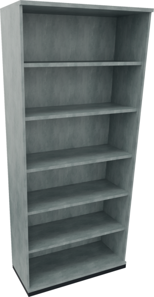 Regal endless, 6 Ordnerhöhen, 1.000 x 2.221 x 442 mm, anthrazit/beton