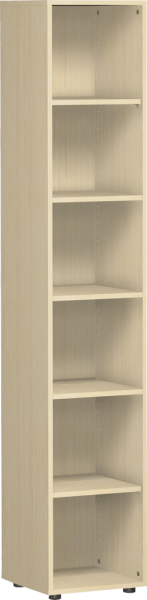 Regal Geramöbel Flex, 6 Ordnerhöhen, 400 x 2.160 x 400 mm, ahorn