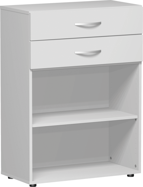 Regal Geramöbel Flex, 3 Ordnerhöhen, 800 x 1.104 x 420 mm, lichtgrau