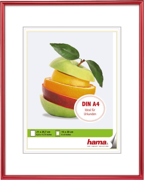 Bilderrahmen Hama Sevilla, Kunststoff, 21 x 29,7 cm, rot