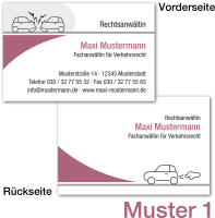 Visitenkarten Bilderdruck matt, 400 g/m²,...