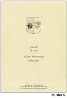 Urkundenumschläge MECKLENBURG-VORPOMMERN, ledergenarbt, chamois