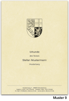 Urkundenumschläge SAARLAND, ledergenarbt, chamois