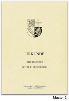 Urkundenumschläge SAARLAND, ledergenarbt, chamois