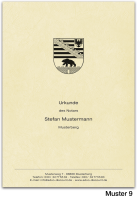 Urkundenumschläge SACHSEN-ANHALT, ledergenarbt, chamois