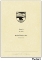 Urkundenumschläge SACHSEN-ANHALT, ledergenarbt, chamois