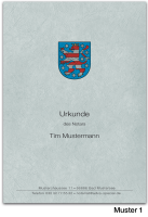 Urkundenumschläge THÜRINGEN mit farbigem...
