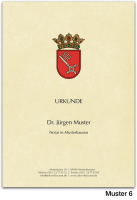 Urkundenumschläge BREMEN mit farbigem Landeswappen, chamois