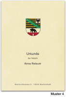 Urkundenumschläge SACHSEN-ANHALT mit farbigem Landeswappen, chamois