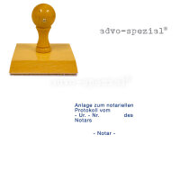 Holz-Vorgangsstempel "Anlage zum notariellen ......