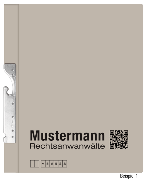Pendelhefter mit individuellem Druck, ReNo-Serie, 1 Abheftvorrichtung, Linksheftung, Tasche, grau