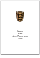 Urkundenumschläge BADEN-WÜRTTEMBERG mit...