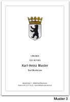 Urkundenumschläge BERLIN mit farbigem Landeswappen, 160 g/m², hochweiß