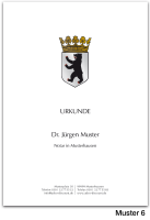 Urkundenumschläge BERLIN mit farbigem Landeswappen, 160 g/m², hochweiß