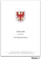 Urkundenumschläge BRANDENBURG mit farbigem...