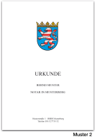 Urkundenumschläge HESSEN mit farbigem Landeswappen, 160 g/m², hochweiß