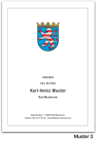 Urkundenumschläge HESSEN mit farbigem Landeswappen, 160 g/m², hochweiß