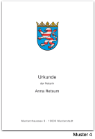 Urkundenumschläge HESSEN mit farbigem Landeswappen, 160 g/m², hochweiß