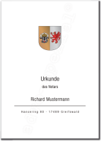 Urkundenumschläge MECKLENBURG-VORPOMMERN mit...