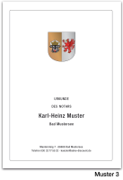 Urkundenumschläge MECKLENBURG-VORPOMMERN mit farbigem Landeswappen, 160 g/m², hochweiß