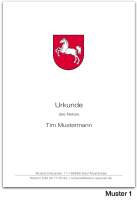 Urkundenumschläge NIEDERSACHSEN mit farbigem...
