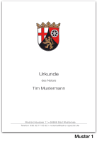 Urkundenumschläge RHEINLAND-PFALZ mit farbigem...