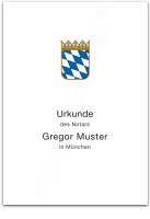 Urkundenumschläge BAYERN mit farbigem Landeswappen,...