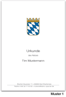 Urkundenumschläge BAYERN mit farbigem Landeswappen,...