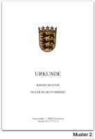 Urkunden-Deckblätter BADEN-WÜRTTEMBERG mit farbigem Landeswappen, 160 g/m², hochweiß