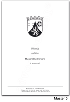 Urkundenumschläge RHEINLAND-PFALZ mit schwarzem Landeswappen, 160 g/m², hochweiß