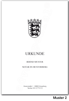 Urkundenumschläge BADEN-WÜRTTEMBERG mit...