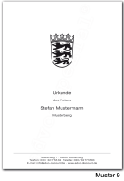 Urkundenumschläge BADEN-WÜRTTEMBERG mit schwarzem Landeswappen, 160 g/m², hochweiß