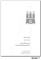 Urkundenumschläge HAMBURG mit schwarzem Landeswappen, 160 g/m², hochweiß