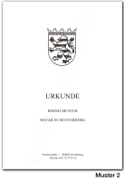 Urkundenumschläge HESSEN mit schwarzem Landeswappen,...