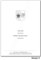 Urkundenumschläge MECKLENBURG-VORPOMMERN mit schwarzem Landeswappen, 160 g/m², hochweiß