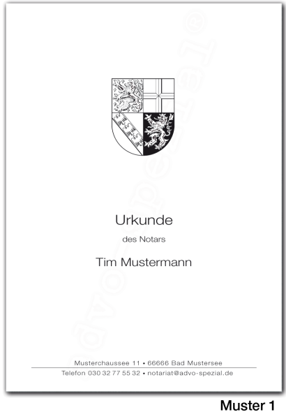 Urkundenumschläge SAARLAND mit schwarzem Landeswappen, 160 g/m², hochweiß