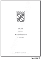 Urkundenumschläge BAYERN mit schwarzem Landeswappen, 160 g/m², hochweiß