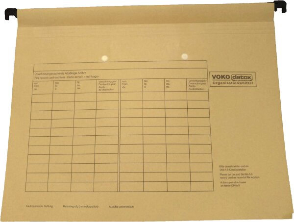 49790003 SHT Hängehefter m. T-Bindung DINA4/OM1 | VP-25 St.