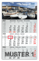 Dreimonats-Wandkalender mit individuellen Motiven, 49 x...
