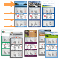 Dreimonats-Wandkalender mit individuellen Motiven und...