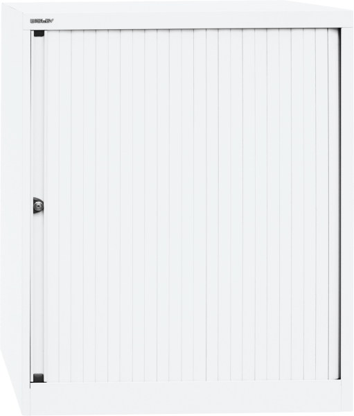 Rollladenschrank BISLEY EuroTambour™, 2,5 Ordnerhöhen, 1029 x 800 x 430 mm, verkehrsweiß