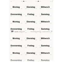 Daten-Tabs mit Druck Montag-Samstag