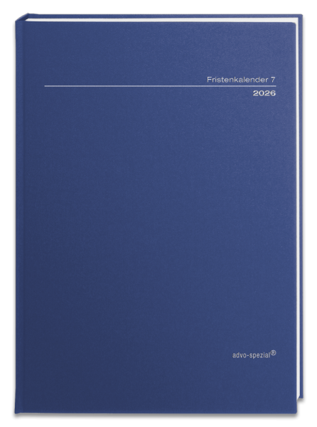 FK 7, Fristenkalender 2026, blau