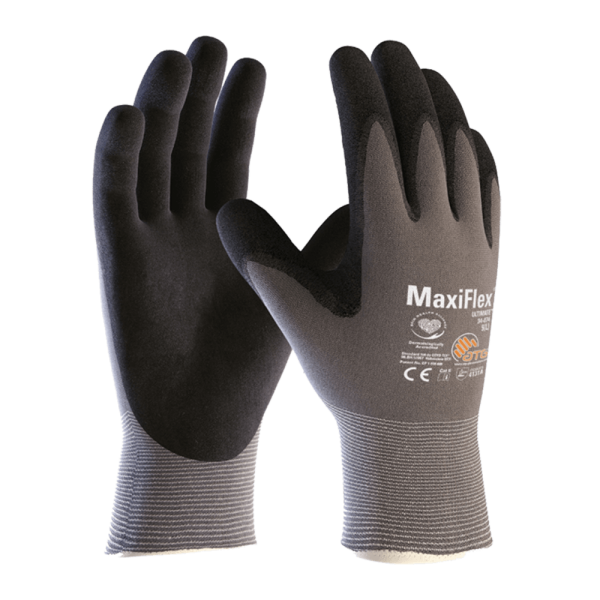 Arbeitshandschuhe MaxiFlex® Ultimate™ 2440 II, grau/schwarz, 1 Paar, Größe 7 - 10