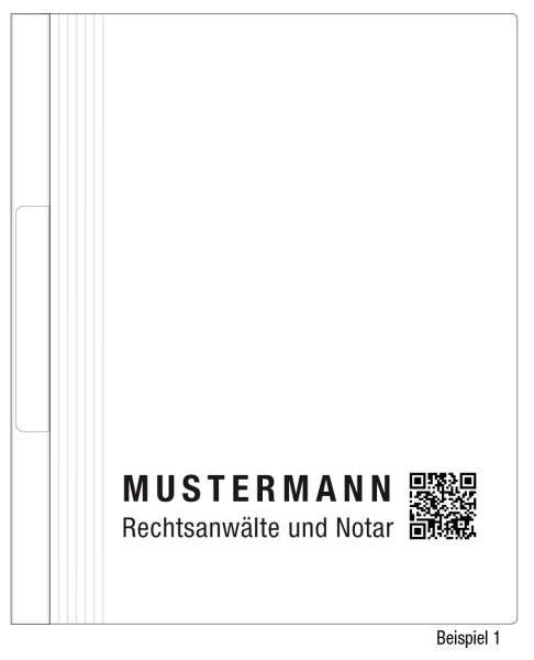 Hängehefter mit individuellem Druck, ReNo-VERTIC, 2 Abheftfalze, Tasche, weiß
