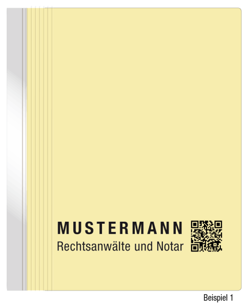 Hängehefter mit individuellem Druck, ORGA+, 1 Abheftvorrichtung, Linksheftung, Tasche, hellgelb