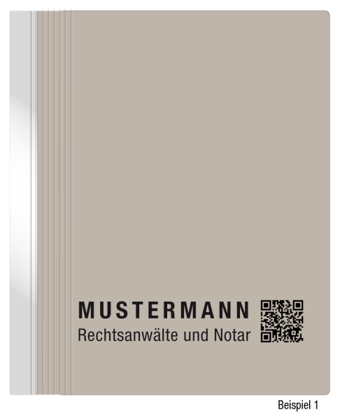 Hängehefter mit individuellem Druck, ORGA+, 1 Abheftvorrichtung, Rechtsheftung, Tasche, grau