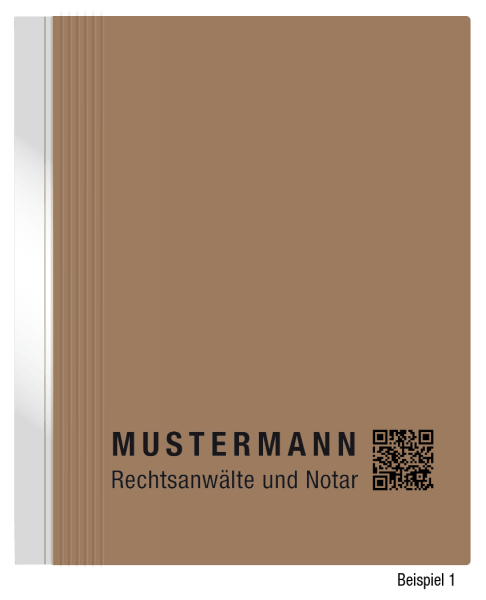 Hängehefter mit individuellem Druck, ORGA+, 2 Abheftvorrichtungen, Linksheftung, Tasche, braun